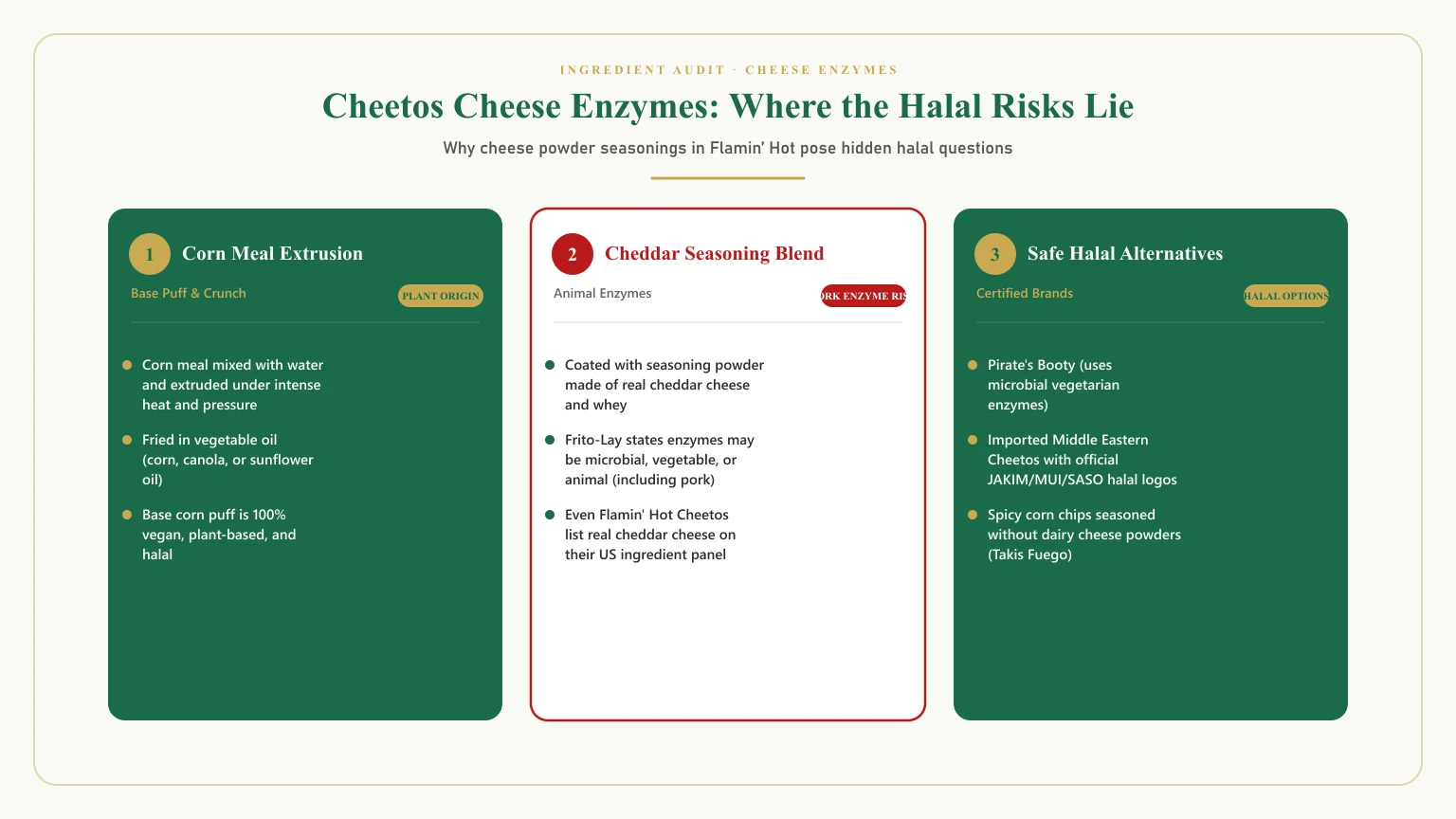 Are cheetos halal: Do cheetos have pork enzymes and is flamin hot cheetos halal cheese analysis