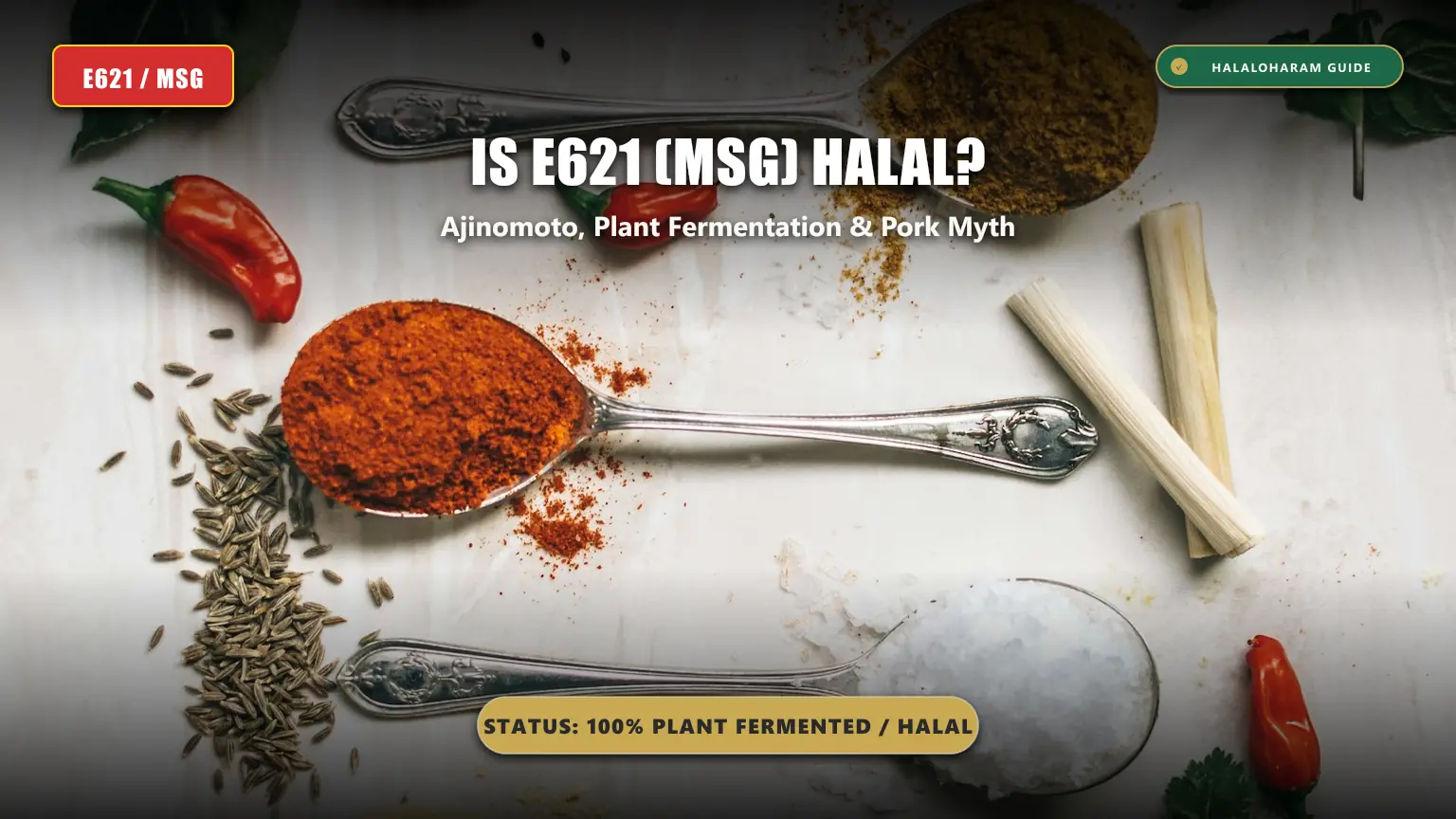 is e621 halal: msg ajinomoto halal or haram - plant fermentation starch and pork growth medium rulings