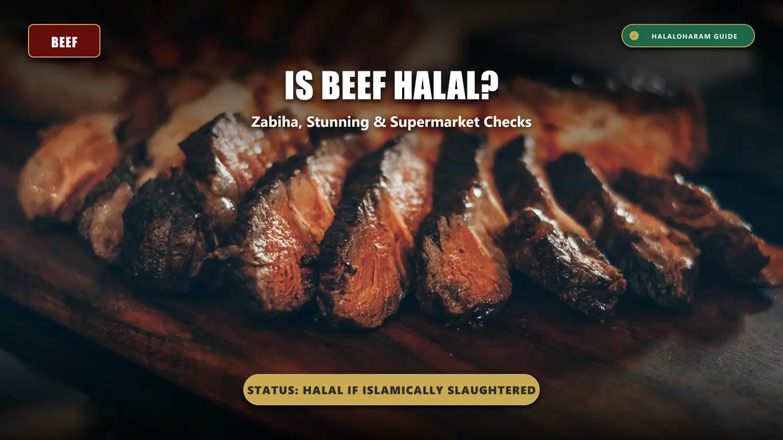 is beef halal: halal beef zabiha stunning rules - Islamic slaughter conditions and supermarket guide