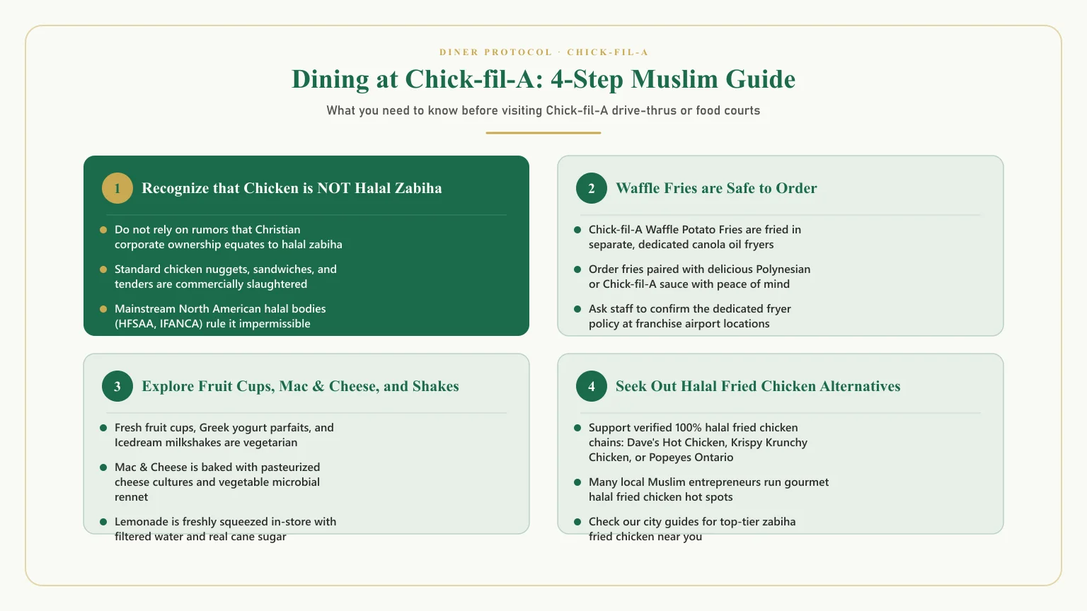 Is chick-fil-a halal: Shopper and dining checklist for can muslims eat chick-fil-a in usa