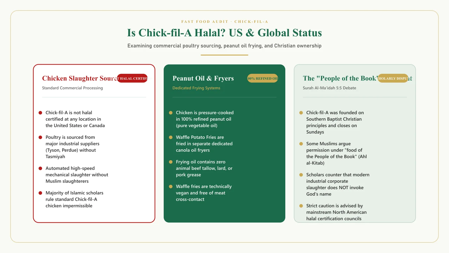Is chick-fil-a halal: Is chick-fil-a chicken halal and is chick-fil-a halal in usa menu analysis