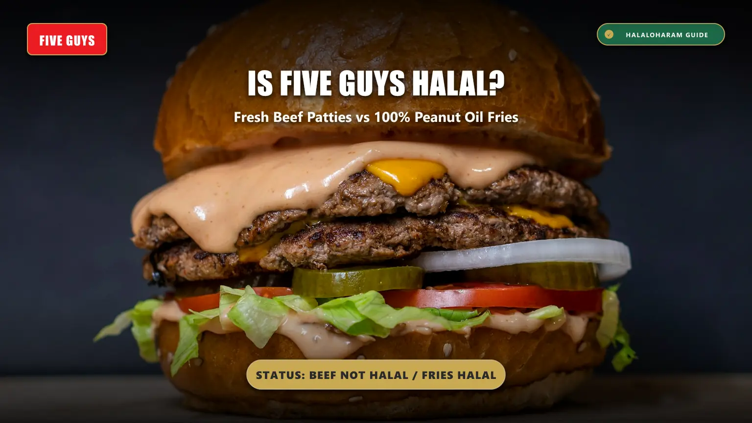 is five guys halal: is five guys halal in usa - Official halal verification guide for FIVE GUYS