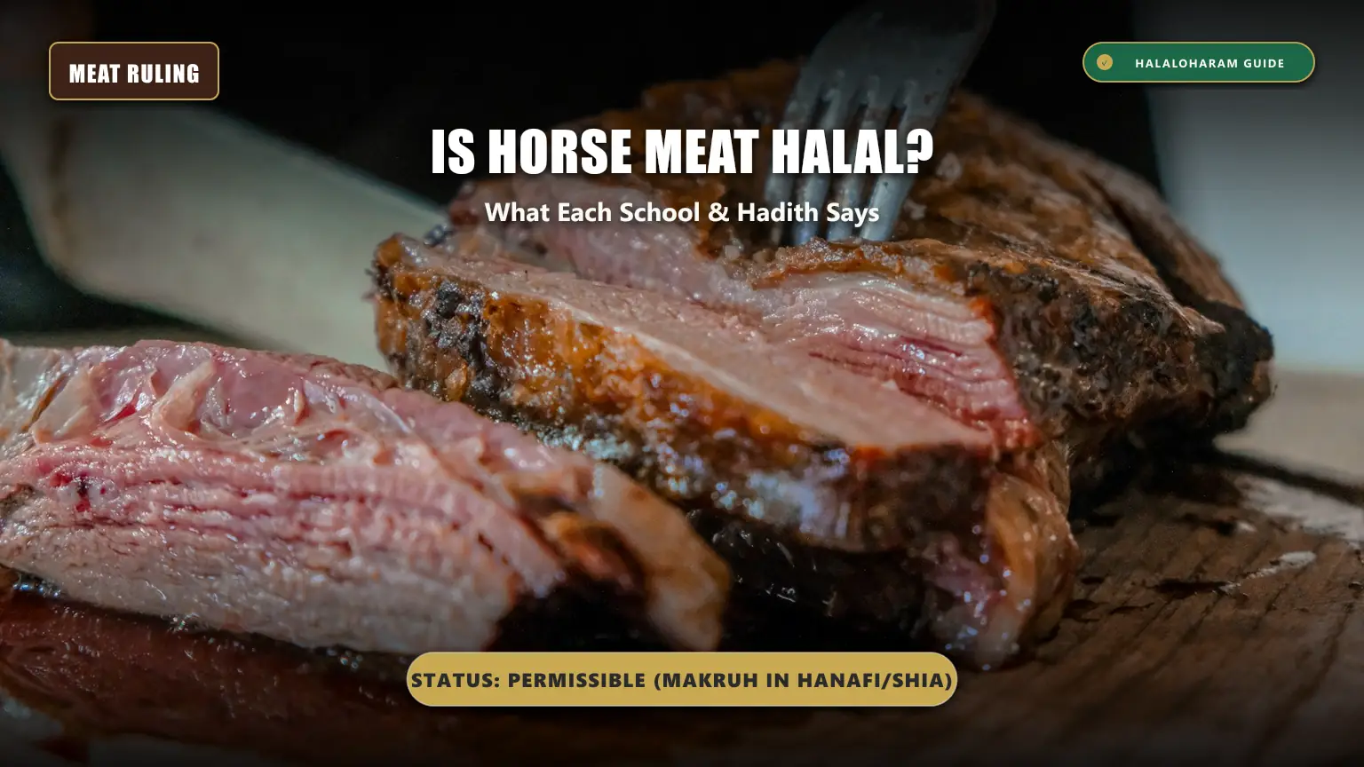 is horse meat halal: can muslims eat horse meat - Hadith of Khaybar and four schools analysis