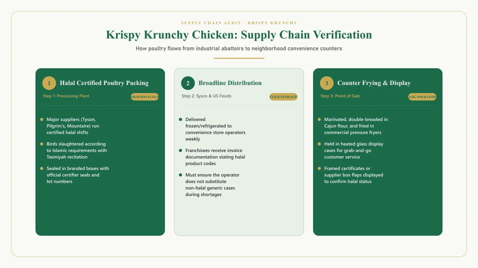 Is krispy krunchy chicken halal: Krispy krunchy chicken halal certificate and supplier distribution chain