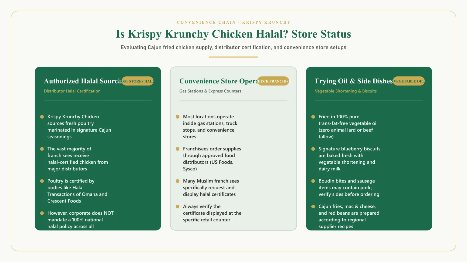 Is krispy krunchy chicken halal: Is krispy krunchy chicken halal in usa store certification comparison