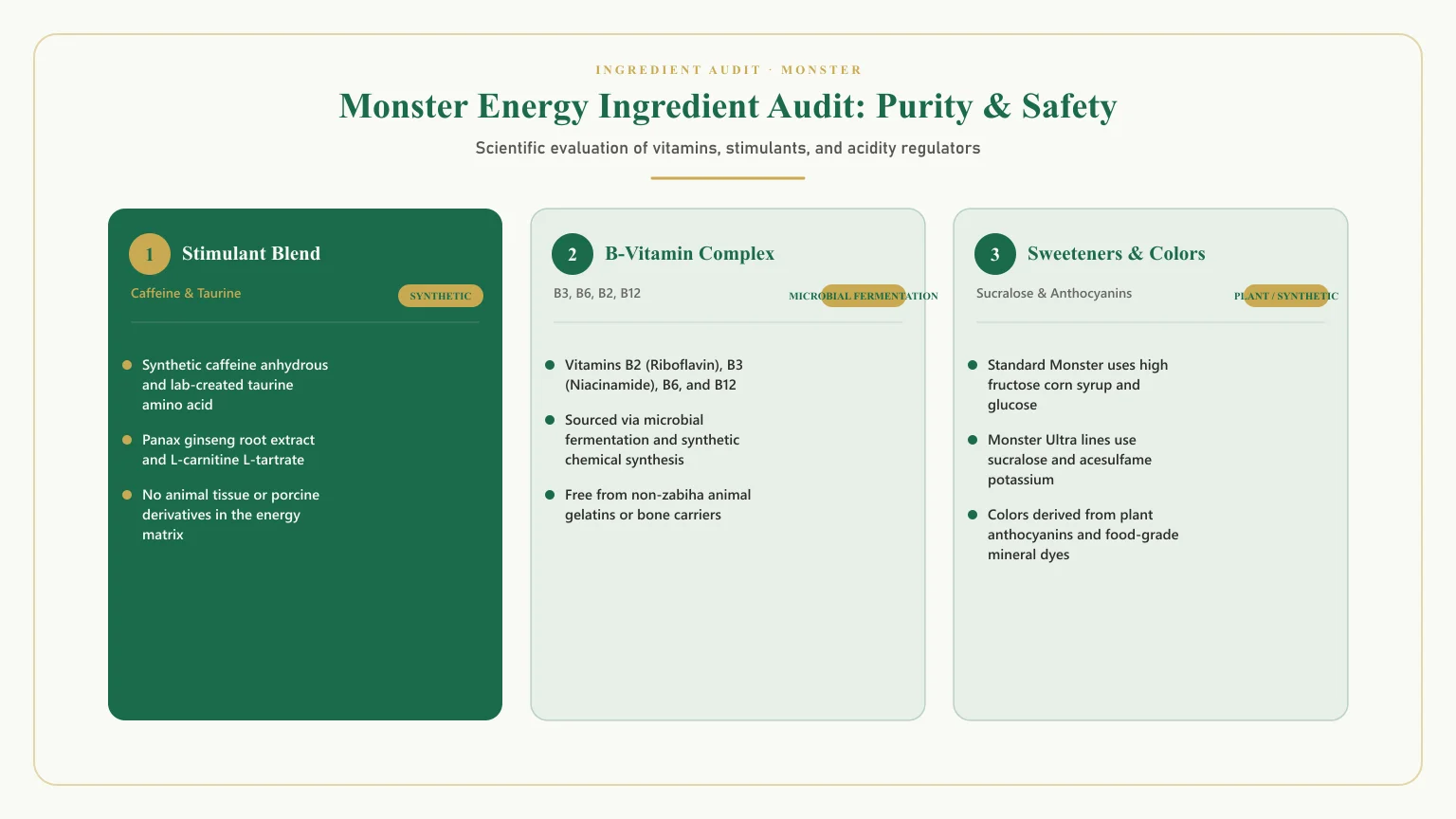 Is monster halal: Monster energy ingredients halal analysis and is monster halal in usa