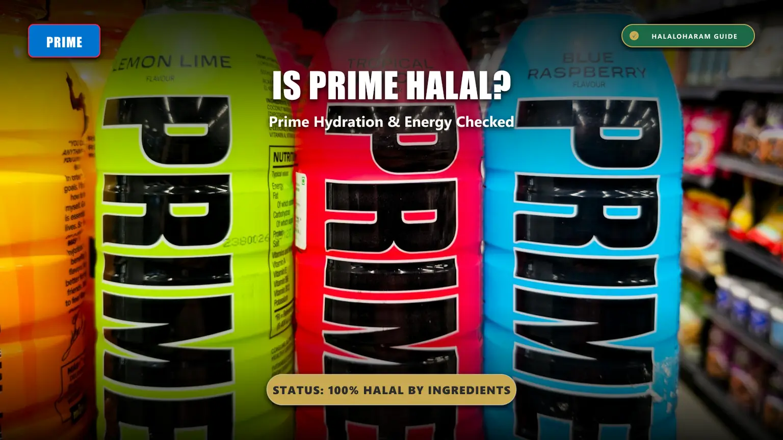 is prime halal: prime hydration drink halal - Mufti ruling on Prime Energy and Hydration drinks
