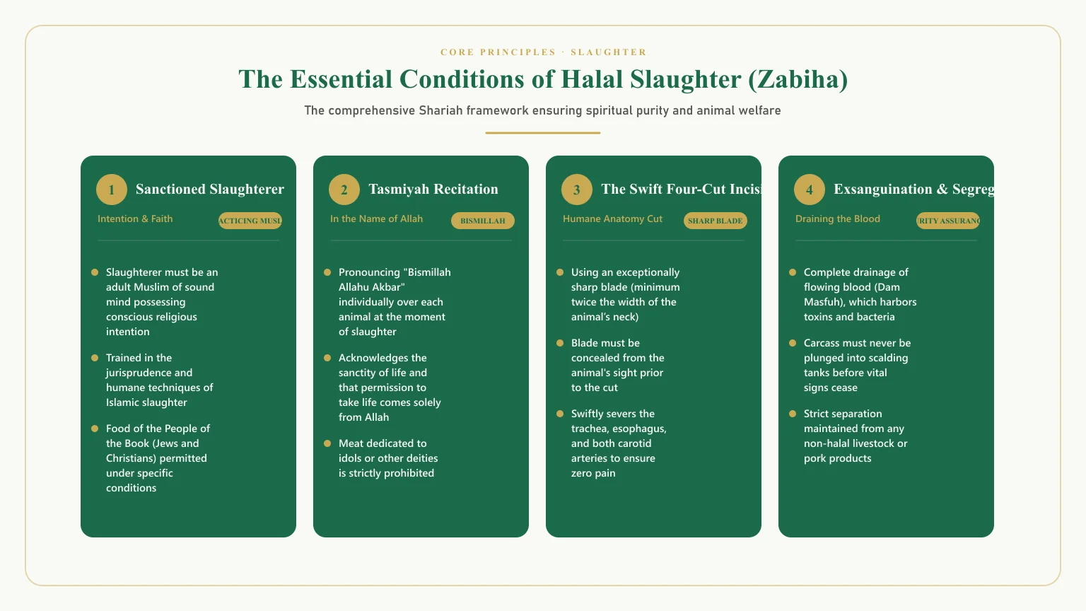 What is halal: Halal slaughter requirements and halal food rules technical conditions